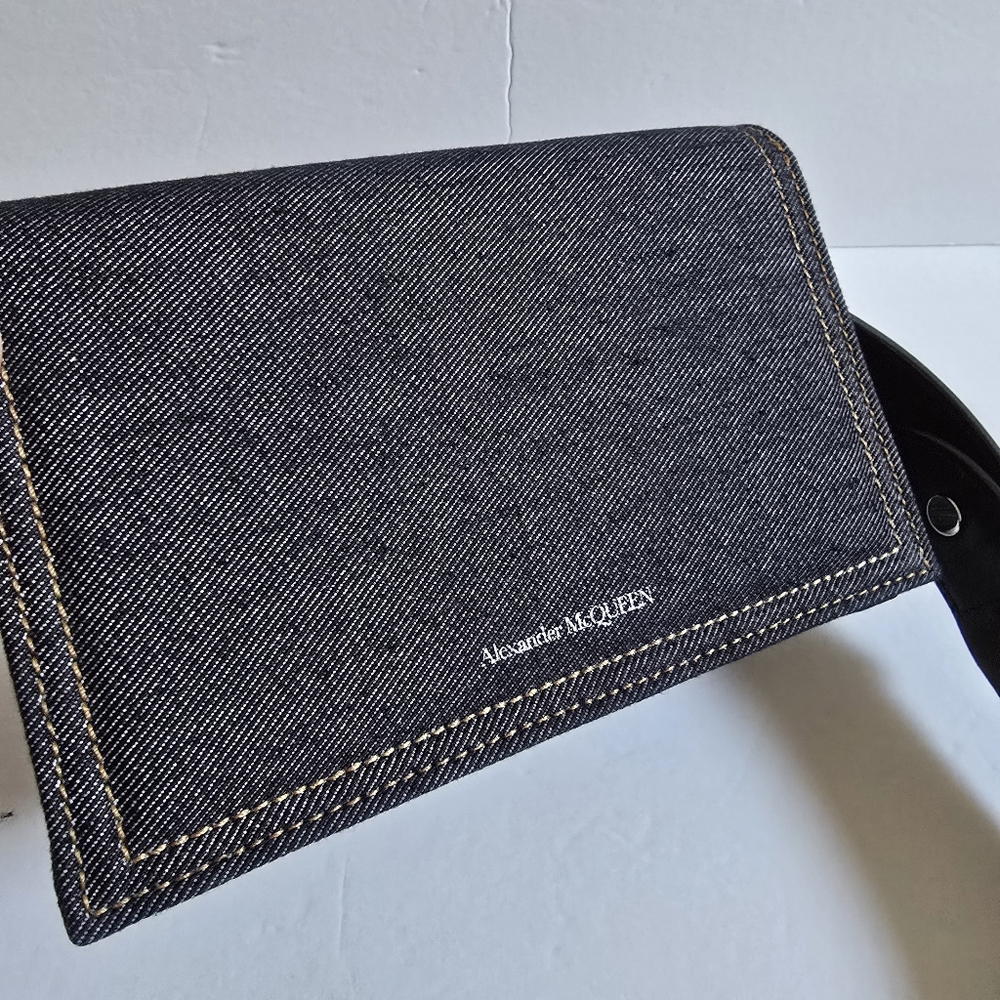 Alexander McQueen Skull Denim Crossbody Bag - Picture 6 of 14